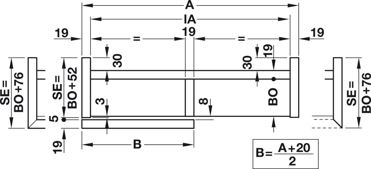 Sliding Door Hardware, Hawa Combino L 40, set