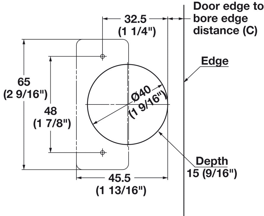 Concealed Hinge, Sugatsune J95, Heavy-Duty, Full Overlay