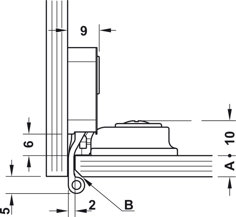 Glass Door Hinge, Grade 1, Non-bore, 220°