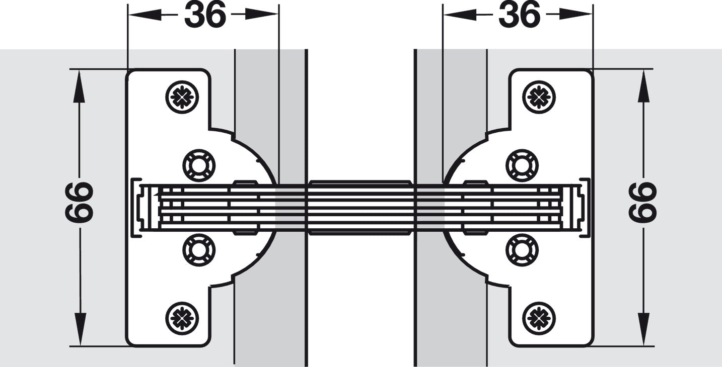 Miter Hinge, GS 45/90, 135° Opening Angle