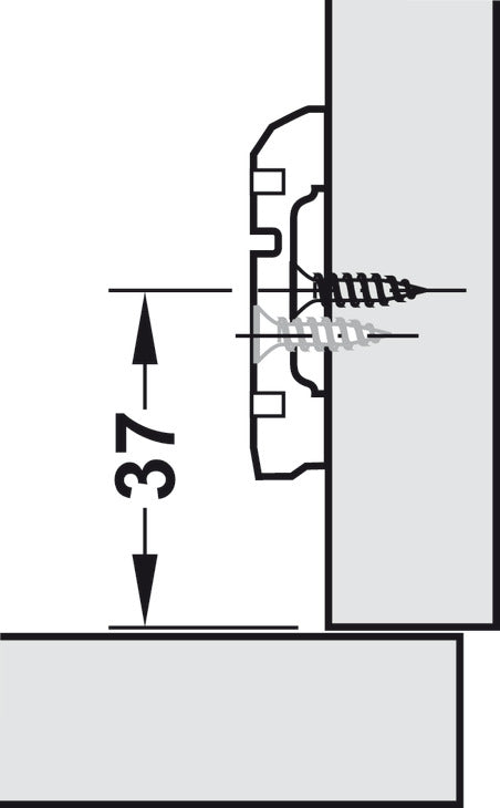Flanged Mounting Plate, One Piece, Screw Mounted