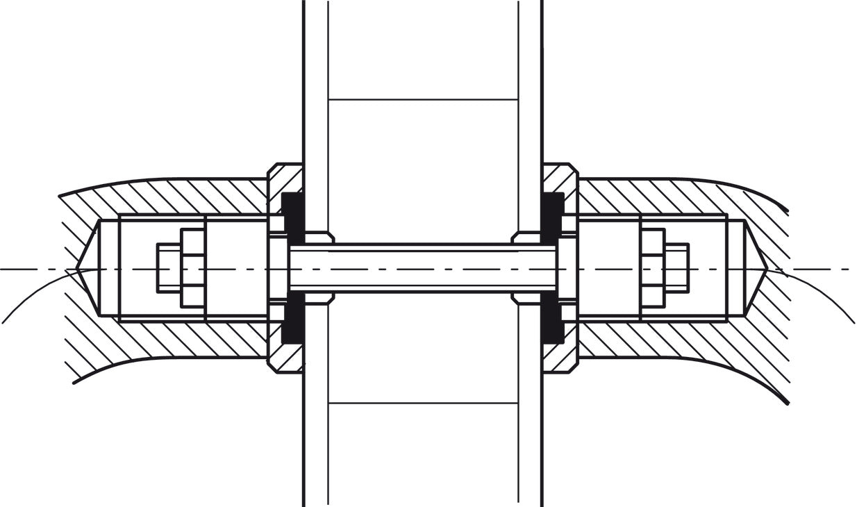 Fastener, Back-to-Back, for Wood Thickness (1 3/8 - 2 1/8")