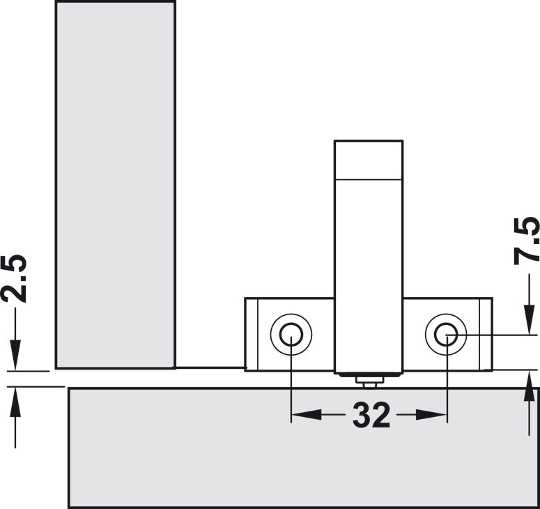 Magnetic PUSH Latch Adapter, with Adjustment