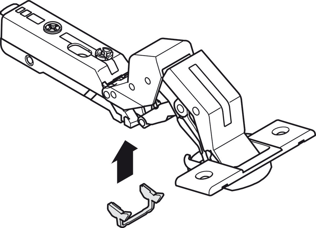 Opening angle restraint, For Tiomos concealed hinge