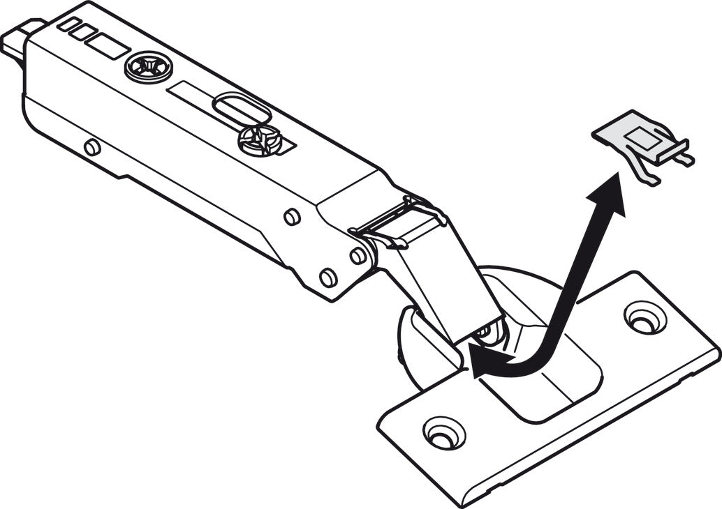 Opening angle restraint, For Tiomos concealed hinge