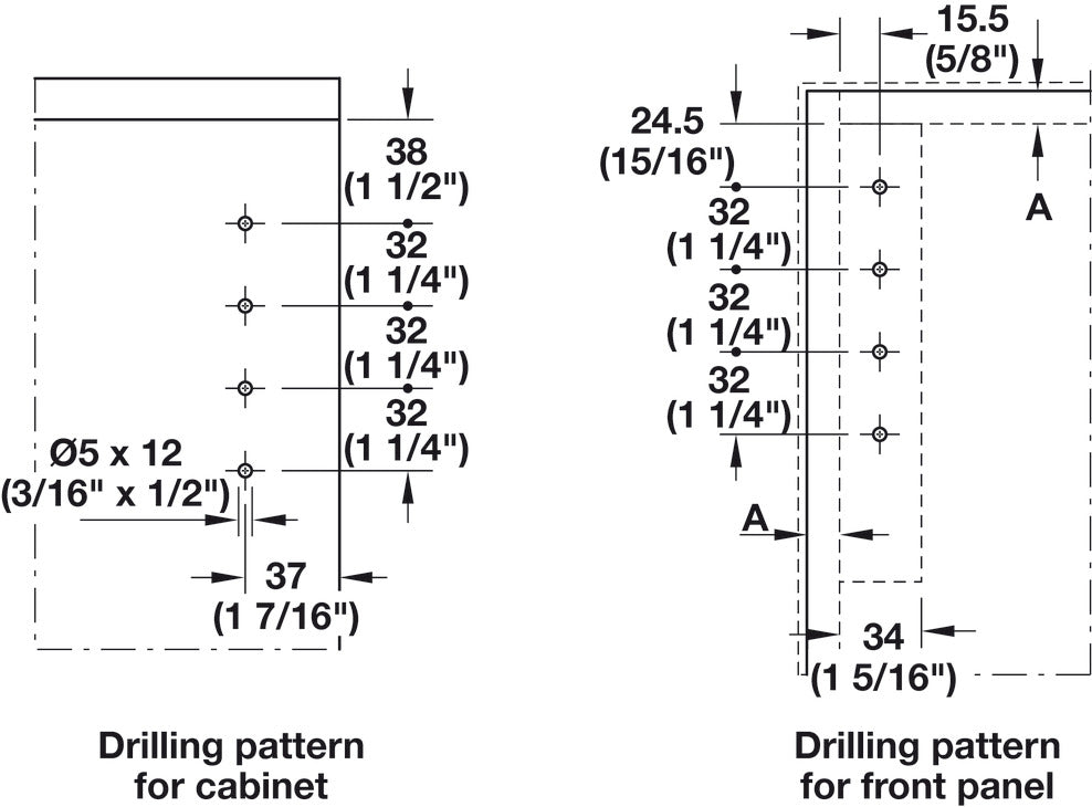 Swing Up Fitting, Free Flap 1.7, Set