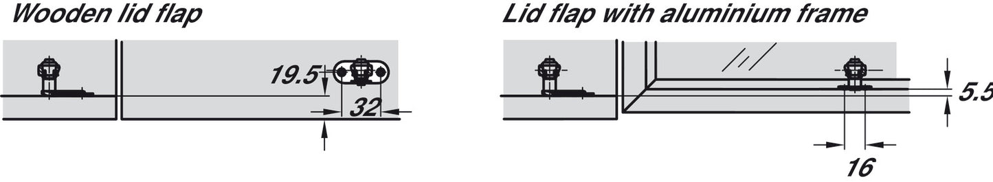 Swing-Up Fitting, Maxi, Complete Set