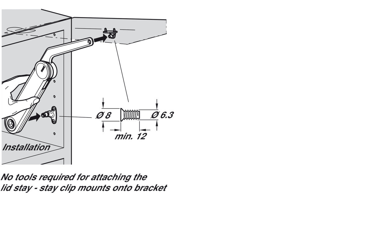 Swing-Up Fitting, Maxi, Complete Set