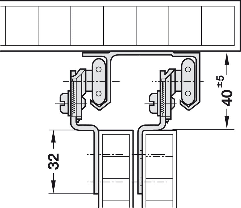 Single Running Gear, For Hangar Infront
