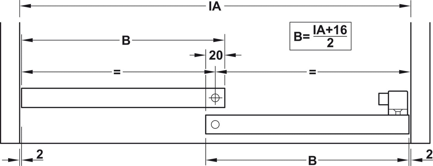 Sliding Door Hardware, Hawa Clipo 16 HM IF, set