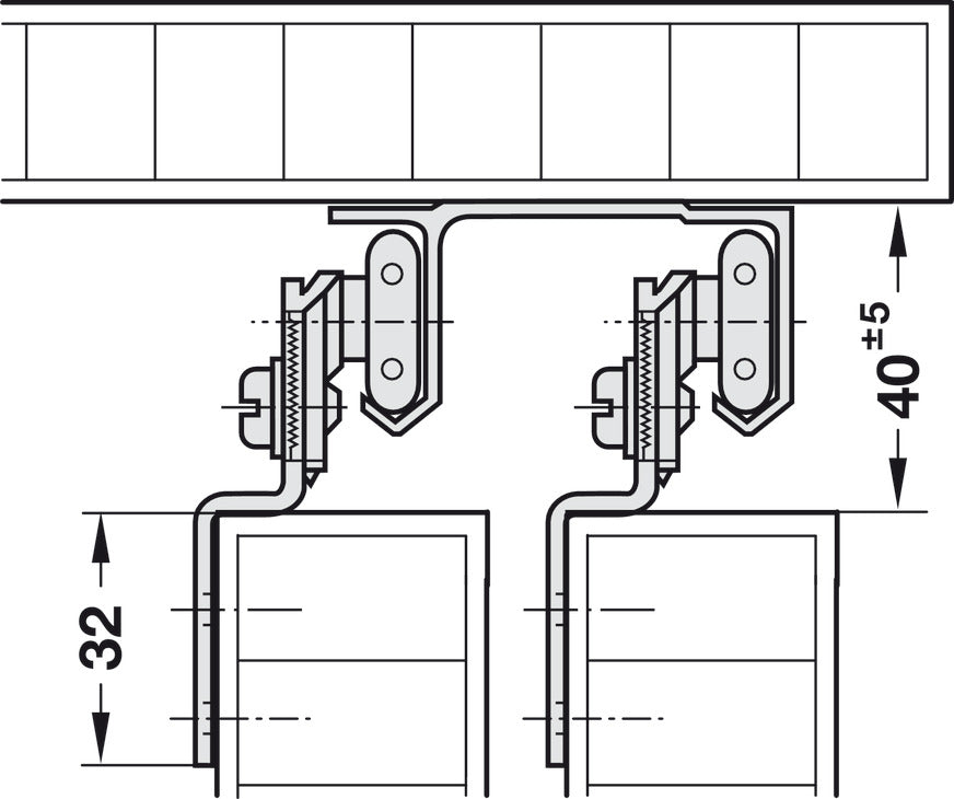 Single Running Gear, For Hangar Infront
