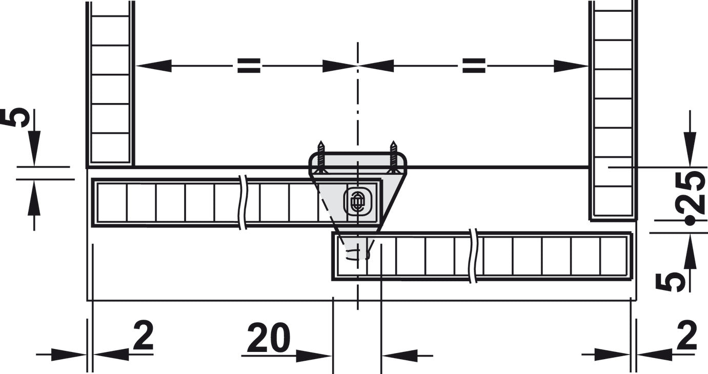 Sliding Door Hardware, Hawa Clipo 16 H Mixslide, set
