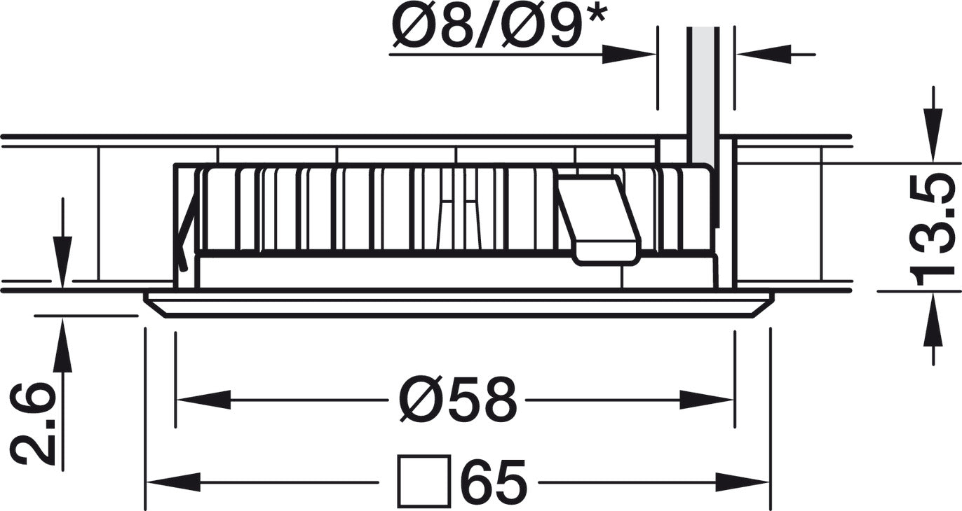 Recess Mounted Housing Trim Ring, for Loox LED 2025/2026