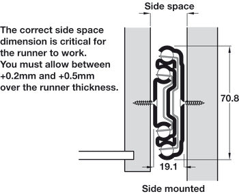 Accuride 7957 Shop Pack Side/Bottom Mounted Slide with Disconnect, Full Extension, 350 lbs Weight Capacity