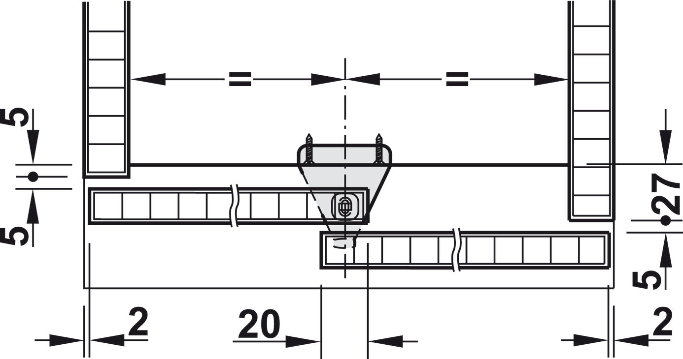 Sliding Door Hardware, Hawa Clipo 16 H Mixslide, set