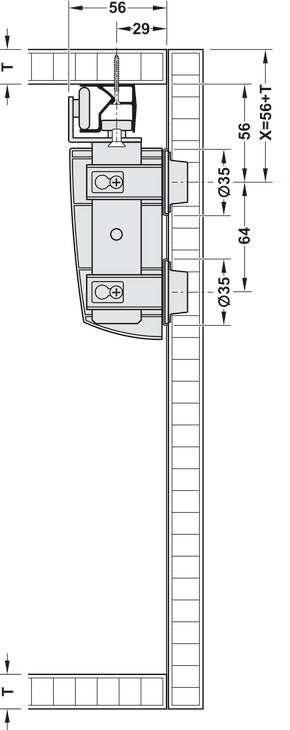 Sliding door fitting, For Slido F-Fold 61 25A/50A Set