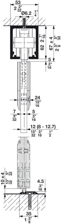 Sliding Door Hardware, Hawa Junior 160/GP, set