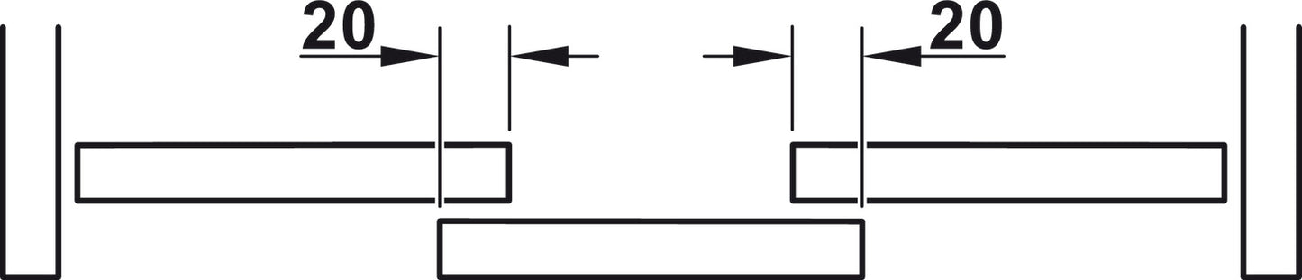Sliding Door Hardware, Slido F-Line21 40C, set