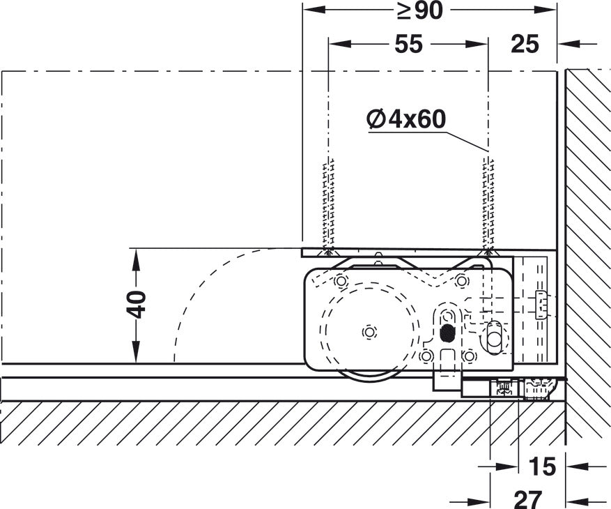 Sliding Door Hardware, Hawa Divido 80 H and 80 H-DS1/DS2 Set