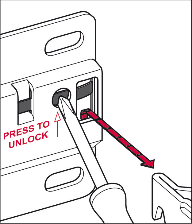 Wall Plate, With hook-off protection, for cabinet hanger for base unit