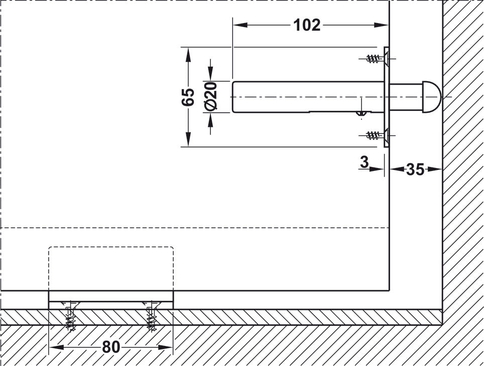 Sliding Door Hardware, Hawa Super 500/B, set