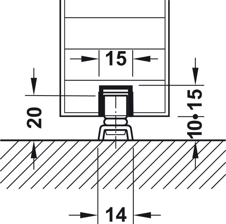 Sliding door fitting, Slido D-Line11 160P Set