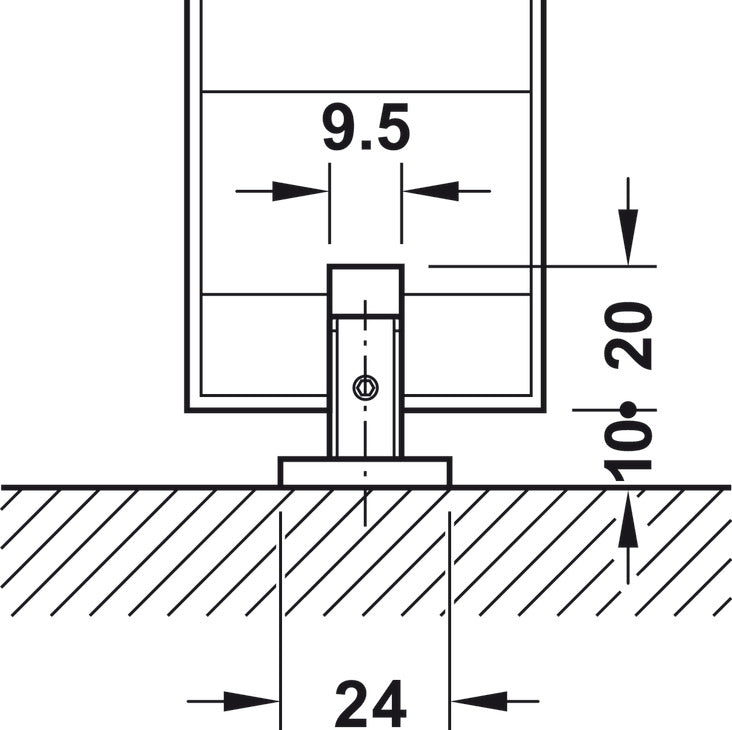 Sliding door fitting, Slido D-Line11 160P Set
