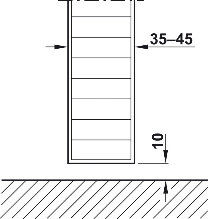 Folding Wall Fitting, HAWA Centerfold 80 H