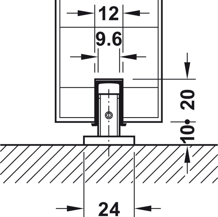 Sliding door fitting, Slido D-Line11 160P Set