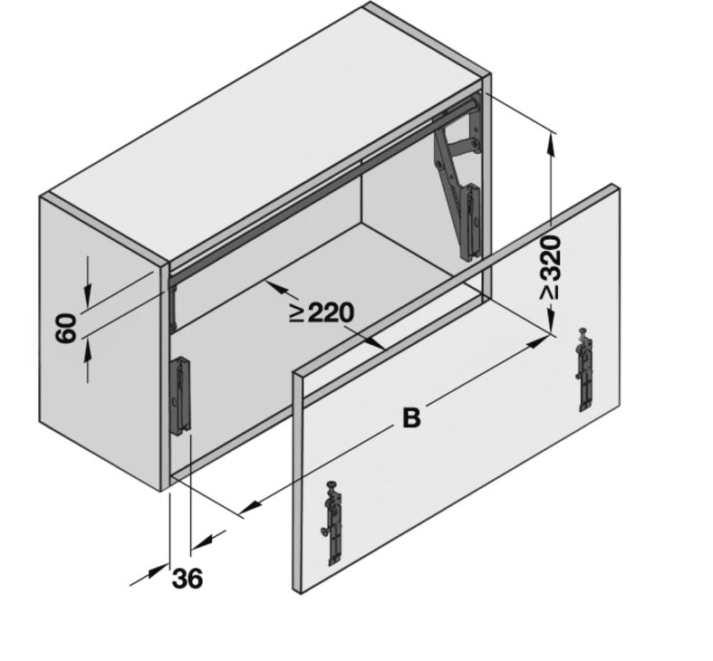 Swing-Up Fitting, Steel