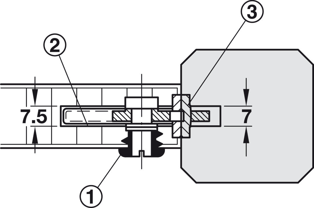Striking Plate, for Giro-Bolt Lock