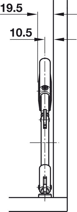 Flap Stay, with Speed-Mount Bracket