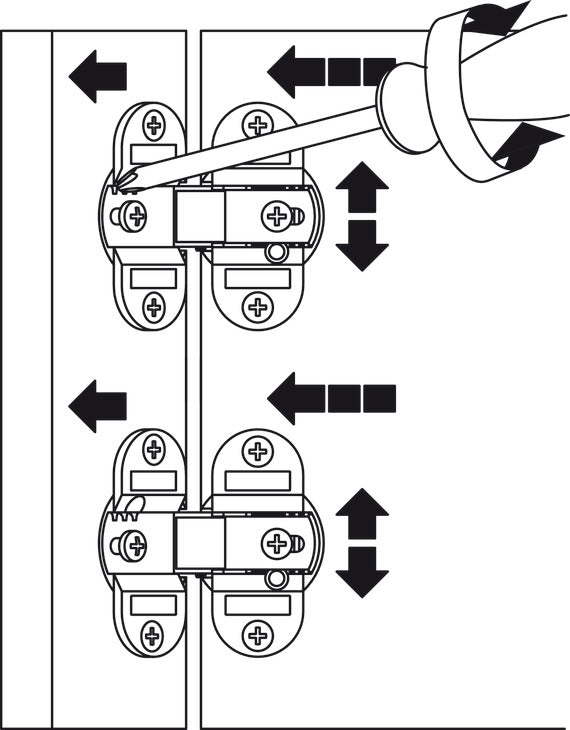 Folding Door Institutional Hinge, Aximat®, Opening Angle 180°