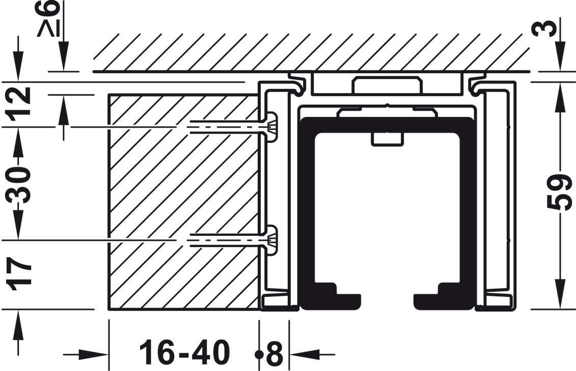 Sliding Door Hardware, HAWA Junior 120/B, set