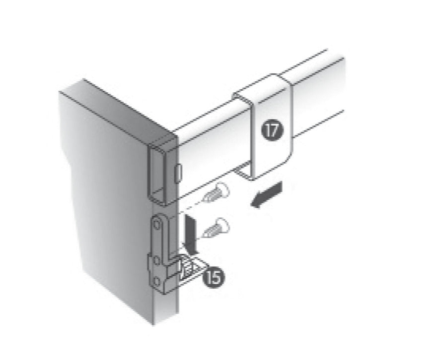 Front Partition Clip, For Zargen 6610, 6035, 6036, 6026, 6136, 6236