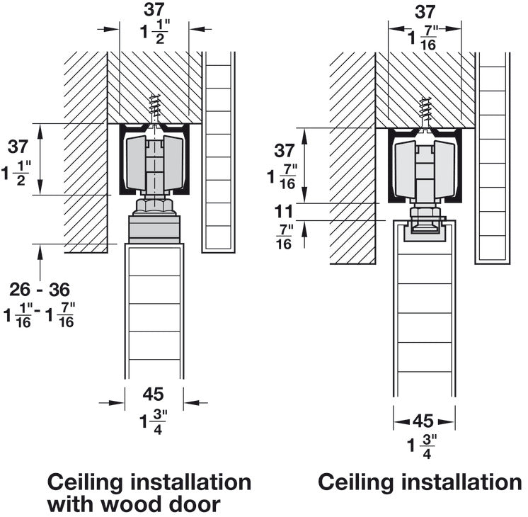 Sliding door fitting, Slido D-Line11 160P Set