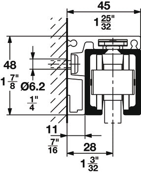 Angle Profile, Pre-Drilled for Upper Tracks