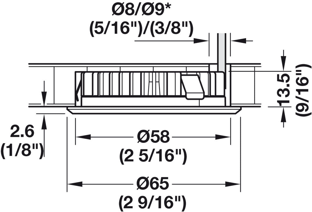Recess Mounted Housing Trim Ring, for Loox LED 2025/2026