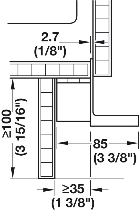 Foot pedal, For waste bins behind front panels
