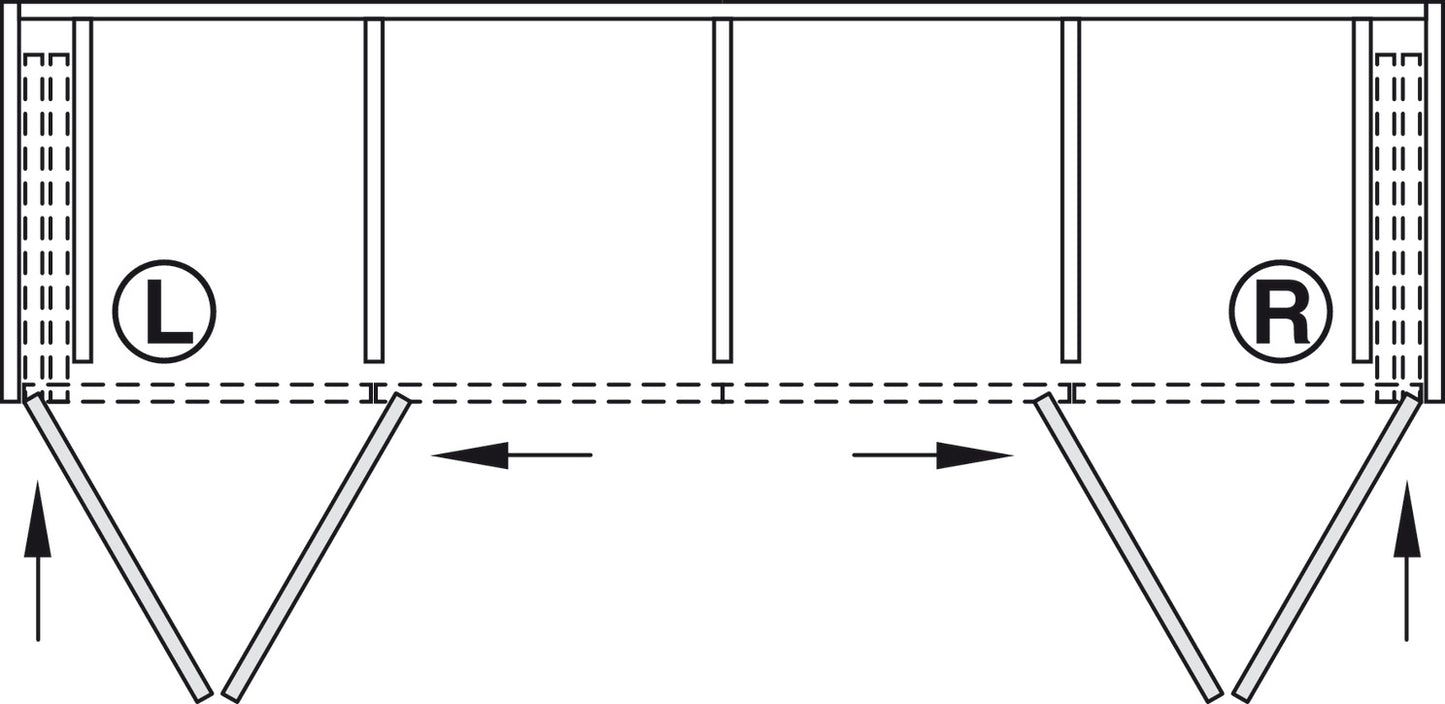 Wooden Folding Sliding Doors, HAWA Folding Concepta 25, set, hinges with soft closing mechanism