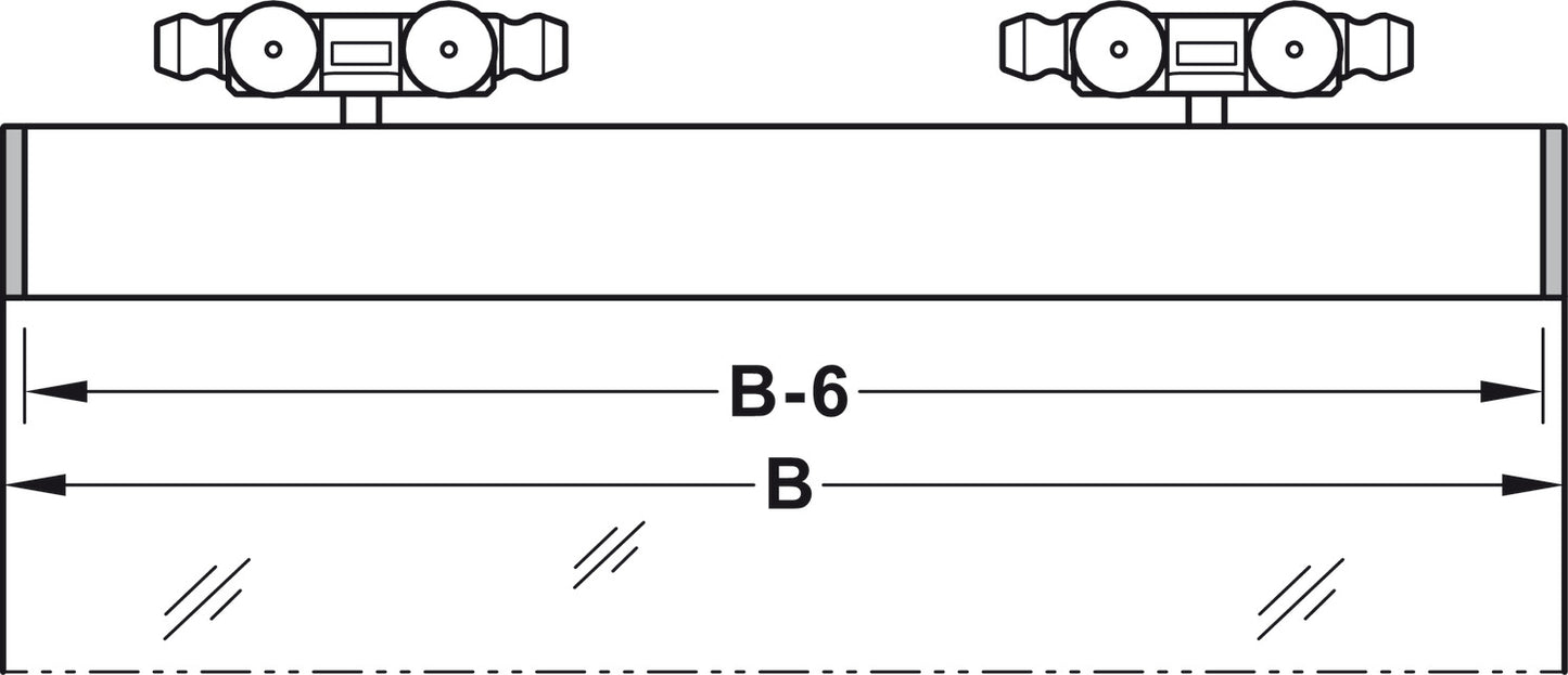 Sliding Door Hardware, Slido F-Line21 20D, Set