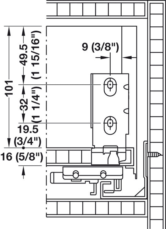 Drawer Set, HÃ¤fele Matrix Box Slim A, 128 mm Drawer Height