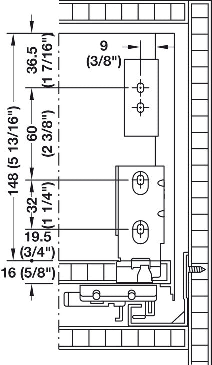 Drawer Set, HÃ¤fele Matrix Box Slim A, 175 mm Drawer Height