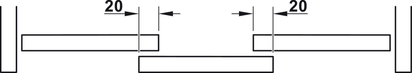 Sliding Door Hardware, Slido F-Line21 20D, Set