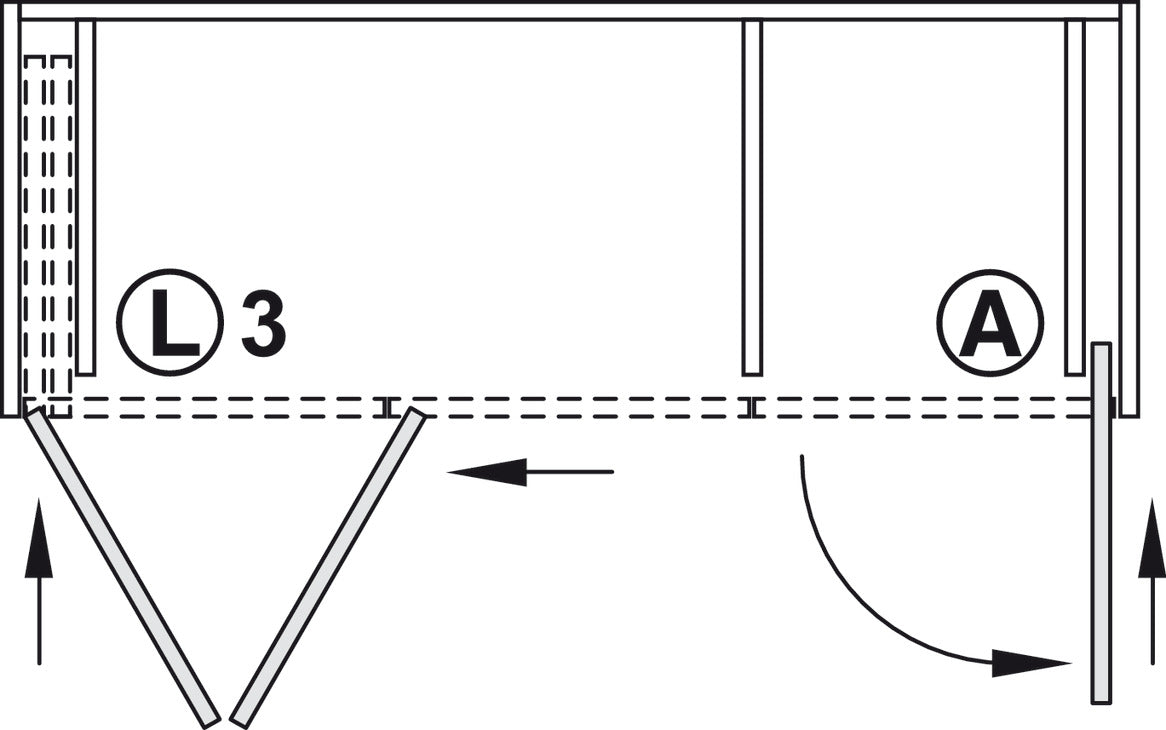 Wooden Folding Sliding Doors, HAWA Folding Concepta 25, set, hinges with soft closing mechanism