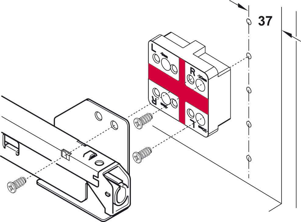 Spacer, For HÃ¤fele Matrix Box P internal drawer and internal pull out