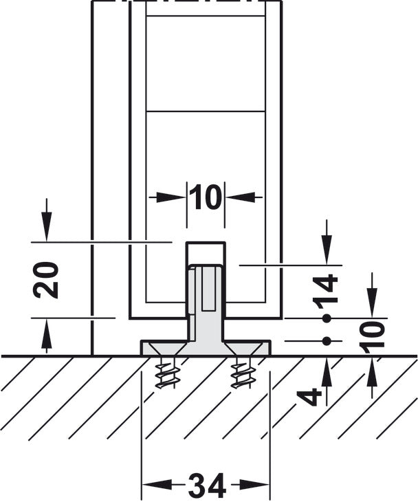 Sliding Door Hardware, Hawa Junior 80/Z, set