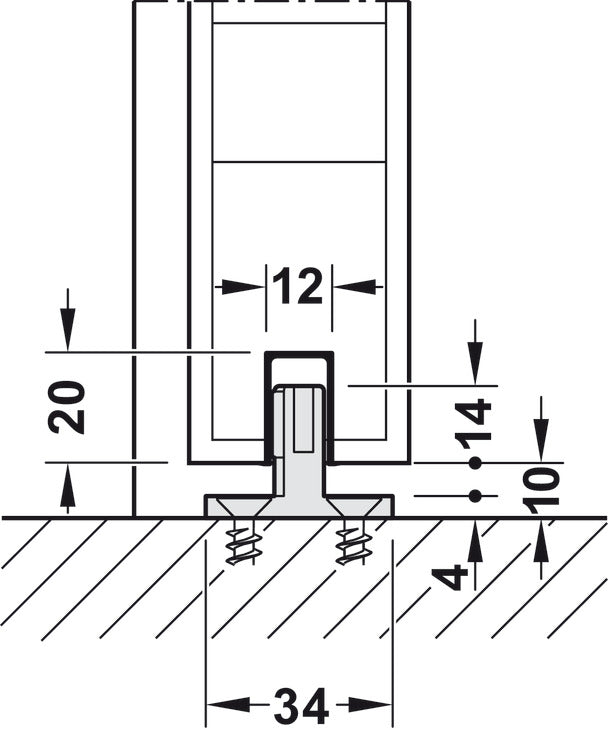 Sliding Door Hardware, Hawa Junior 80/Z, set