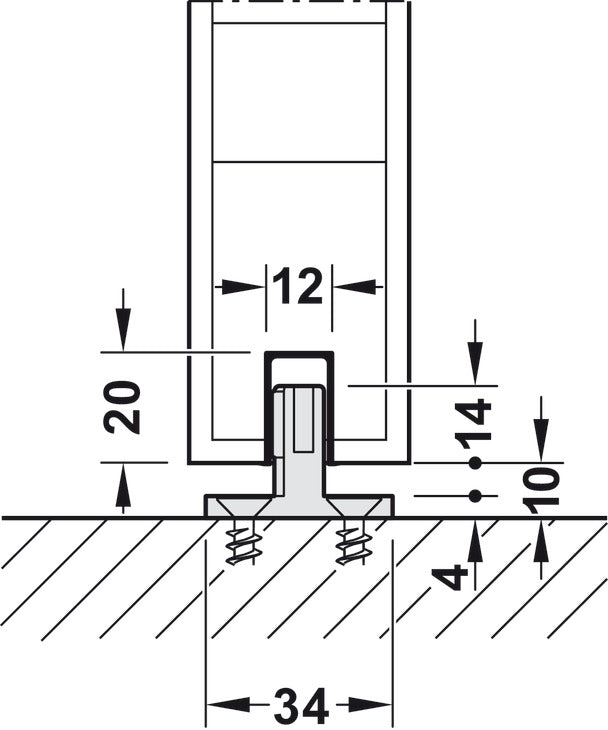 Sliding Door Hardware, HAWA Junior 80/B, set