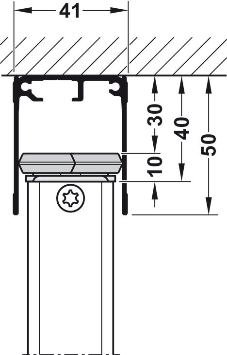 Sliding Door Hardware, Slido R-Aluflex 80W, set
